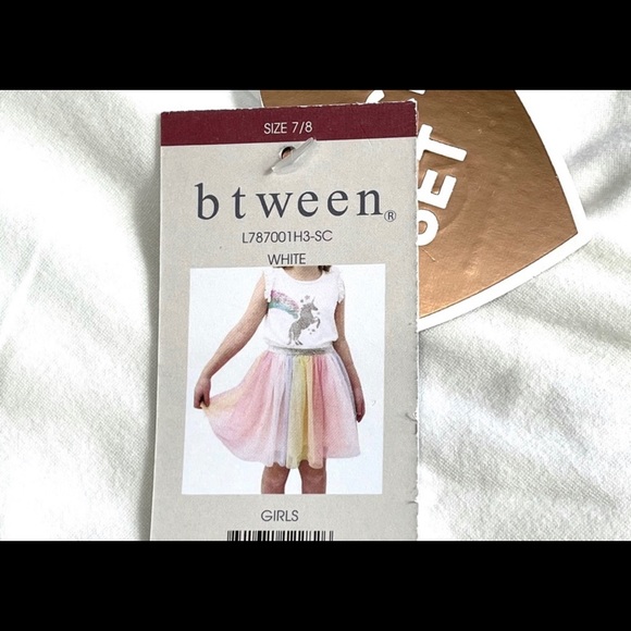 🌟SOLD BTWEEN rainbow MAGICAL Tutu Unicorn Set 7/8 NWT - Picture 5 of 11